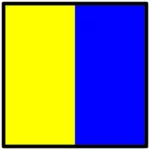 Zwei farbige nautischen symbol
