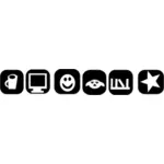 Vector graphics of small icons for service