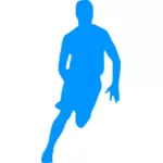 Basketball player outline silhouette