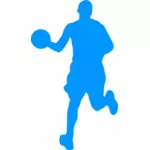 Basketbalový hráč obrysový obrázek