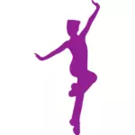 Jumping purple girl