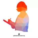 Woman silhouette clip art vector