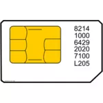 גרפיקה וקטורית של כרטיס ה-SIM רשת סלולרית