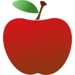 2D punainen omena vektori piirustus