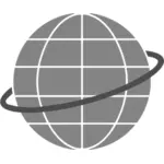 Simple globe symbol vector clip art