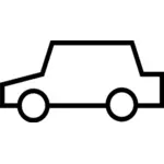 Samochód prosty ikonę grafiki wektorowej