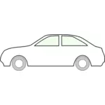 Auton ääriviivavektorin ClipArt-kuva
