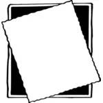 Grafika wektorowa papieru w kształcie ozdobnej ramki