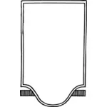 Vector Illustrasjon av skjold formet speil ramme