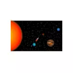 Güneş sistemi vektör küçük resim