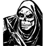 Vector afbeelding van skelet met sjaal