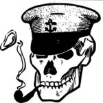 Skipper skull vector image