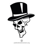 Skull of a gambler | Public domain vectors