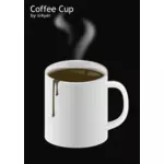 Vector image of a cup of hot coffee