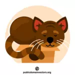 Schlafende Katze Karikatur
