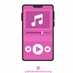 Streaming app on a smartphone