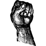 Man's fist detailed drawing vector image