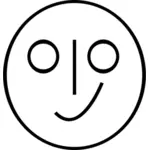 Vector clip art of blank circular smile face