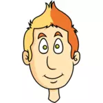 Graphiques vectoriels avatar profil adolescent souriant