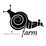 Salyangoz çiftlik logo kavramı