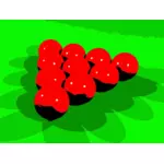 Punainen snooker pallot vektori ClipArt