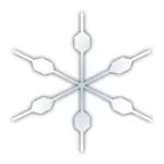 Sneeuwvlok icoon vector afbeelding