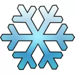 Ilustración vectorial de copo de nieve azul sombreado
