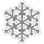 Vektor seni klip grayscale kepingan salju