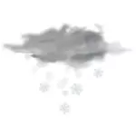 Vektorgrafikken værmelding farge symbolet for snø himmelen