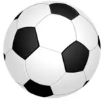Vektorgrafik med glänsande fotboll
