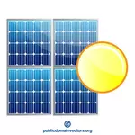 Solar panels vector clip art
