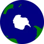 Earth southern hemisphere vector clip art