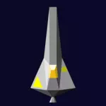 Одноместной космического корабля векторное изображение