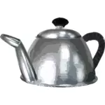 Metal tea pot vector clip art