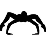 Spin vrouw silhouet vectorafbeeldingen