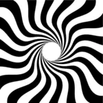 Imagem de espiral preto e branco