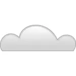 パステル調着色された雲の記号ベクトル画像