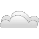 Pastel colored overcloud sign vector illustration
