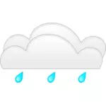 Pastellfärgade overcloud regn tecken vektor illustration