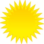 Farget symbolet for solfylte himmelen vektorgrafikk utklipp