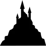 House of ghosts silhouette vector image