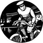 בתמונה וקטורית של רוכב האופניים