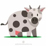 Cow with black spots