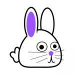 Spring bunny with purple ears vector image