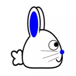 ארנב האביב עם האוזניים כחול בתמונה וקטורית