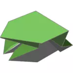 Origami hyppää sammakko