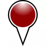 Tilordne pekeren crimson farge vector illustrasjon