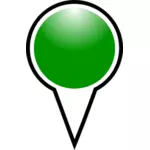 Mapa wektor wskaźnik zielony kolor, rysunek