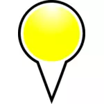 Carte image vectorielle de pointeur couleur jaune