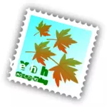 Gambar vektor Maple stamp